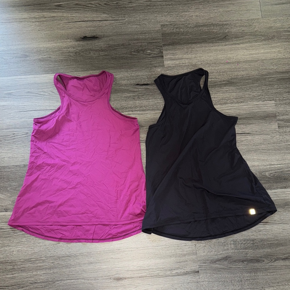 Women's Tank Tops in Fuchsia and Black